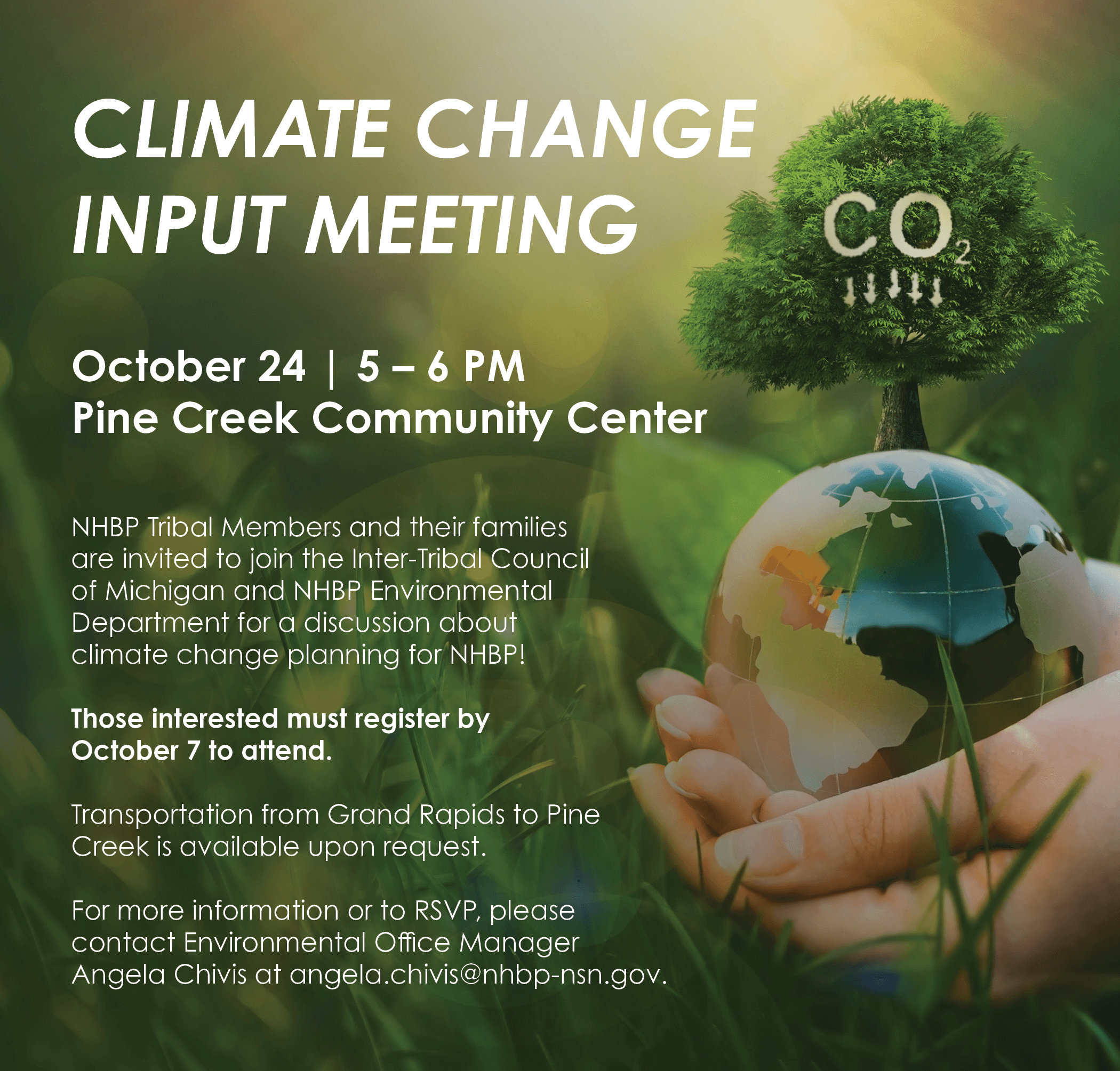 October 24, 2024 – Climate Change Input Meeting NHBP